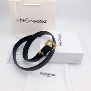 Ремень кожаный Yves Saint Laurent Monogram