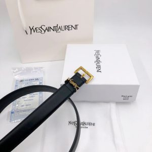 Ремень кожаный Yves Saint Laurent Monogram