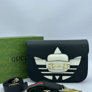 Сумка коллаборация Gucci Horsebit 1955 и Adidas